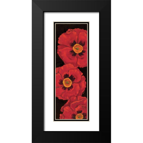 Bella Grande Poppies Black Modern Wood Framed Art Print with Double Matting by Brent, Paul