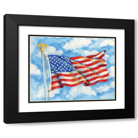 Stars and Stripes Forever Black Modern Wood Framed Art Print with Double Matting by Brent, Paul