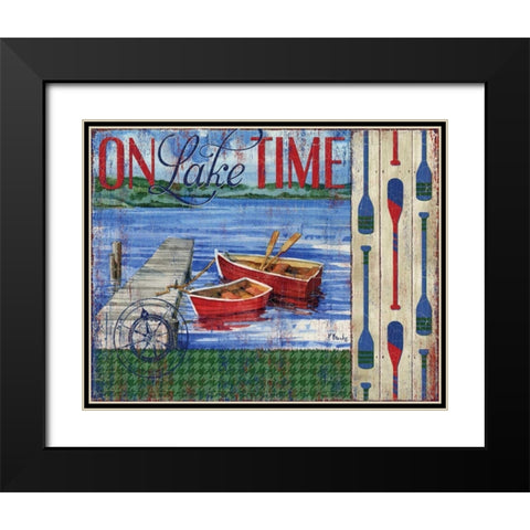 Lake Time I Black Modern Wood Framed Art Print with Double Matting by Brent, Paul