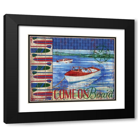 Lake Time II Black Modern Wood Framed Art Print with Double Matting by Brent, Paul