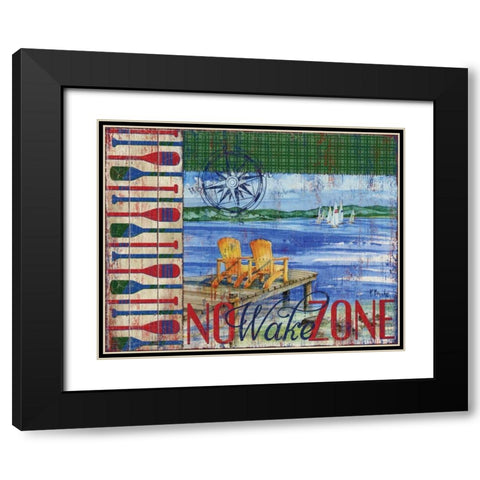 Lake Time III Black Modern Wood Framed Art Print with Double Matting by Brent, Paul