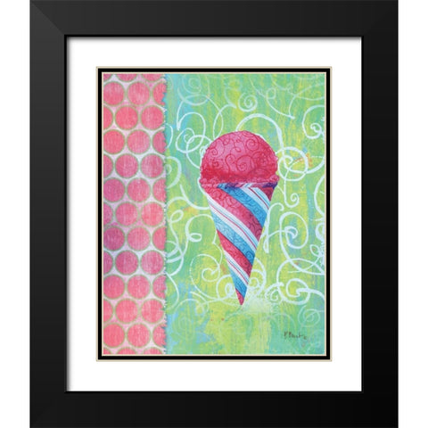 Frozen Delight IV Black Modern Wood Framed Art Print with Double Matting by Brent, Paul