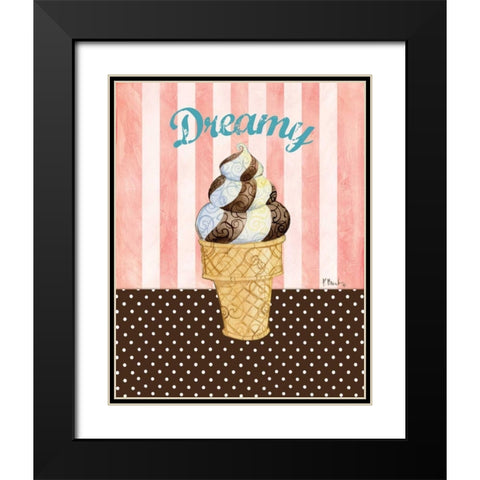 Ice Cream Shoppe II Black Modern Wood Framed Art Print with Double Matting by Brent, Paul