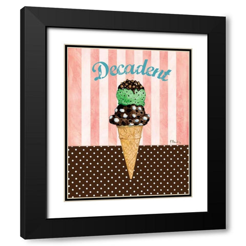 Ice Cream Shoppe III Black Modern Wood Framed Art Print with Double Matting by Brent, Paul