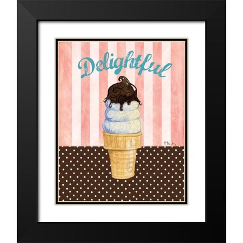 Ice Cream Shoppe IV Black Modern Wood Framed Art Print with Double Matting by Brent, Paul