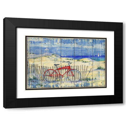 Red Beach Cruiser Black Modern Wood Framed Art Print with Double Matting by Brent, Paul