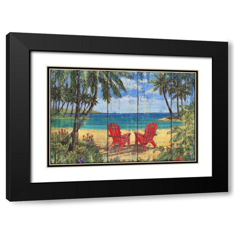 Discovery Bay Black Modern Wood Framed Art Print with Double Matting by Brent, Paul