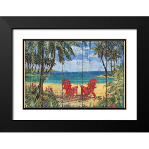 Discovery Bay Black Modern Wood Framed Art Print with Double Matting by Brent, Paul