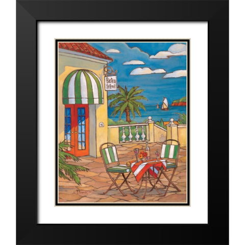 Bistro St. Emil Black Modern Wood Framed Art Print with Double Matting by Brent, Paul