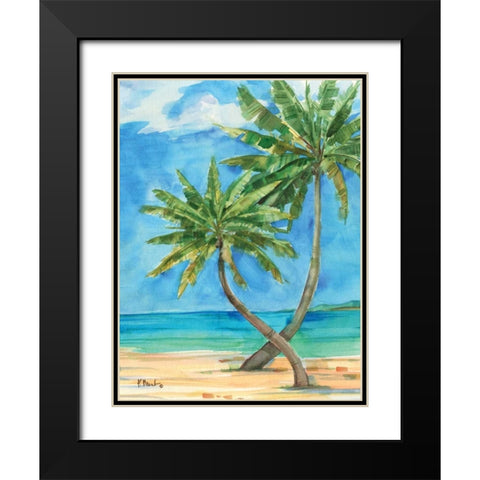 Palmas Belize II Black Modern Wood Framed Art Print with Double Matting by Brent, Paul