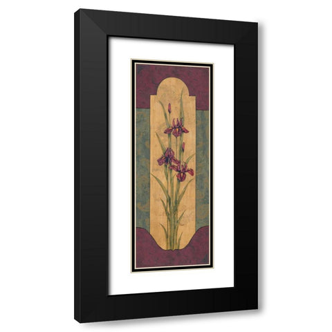 Greek Iris I Black Modern Wood Framed Art Print with Double Matting by Brent, Paul