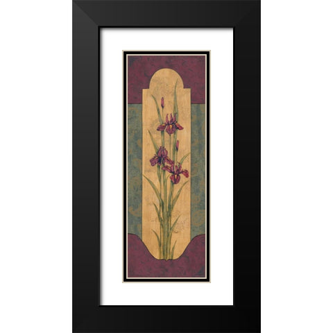 Greek Iris I Black Modern Wood Framed Art Print with Double Matting by Brent, Paul
