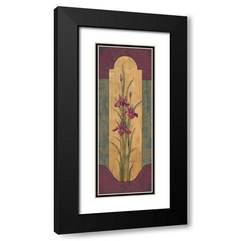 Greek Iris II Black Modern Wood Framed Art Print with Double Matting by Brent, Paul
