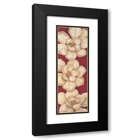 Bella Grande Magnolias Black Modern Wood Framed Art Print with Double Matting by Brent, Paul