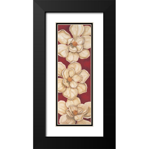 Bella Grande Magnolias Black Modern Wood Framed Art Print with Double Matting by Brent, Paul