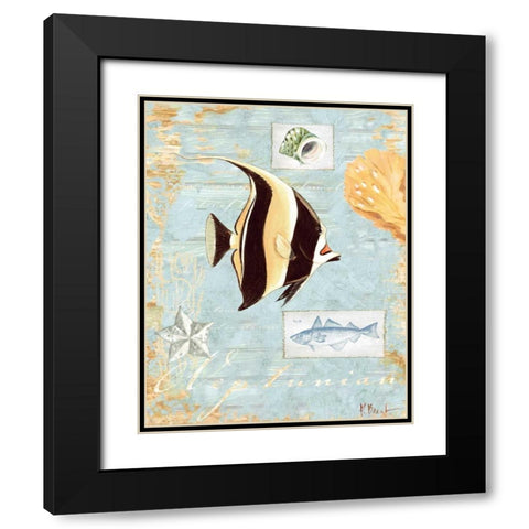 Neptunian Black Modern Wood Framed Art Print with Double Matting by Brent, Paul