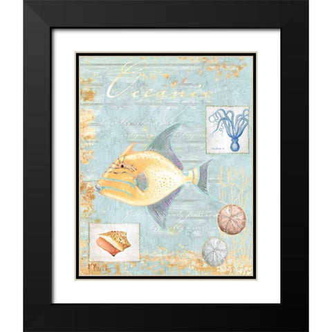 Oceanic Black Modern Wood Framed Art Print with Double Matting by Brent, Paul