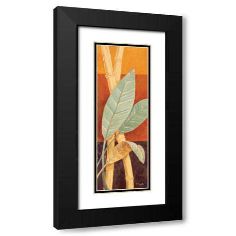 Bali Leaves I Black Modern Wood Framed Art Print with Double Matting by Brent, Paul