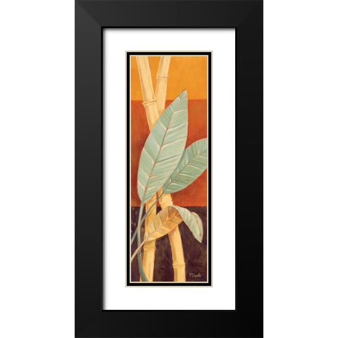 Bali Leaves I Black Modern Wood Framed Art Print with Double Matting by Brent, Paul