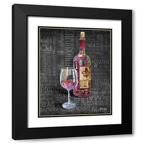 Sundried Wine I Black Modern Wood Framed Art Print with Double Matting by Brent, Paul