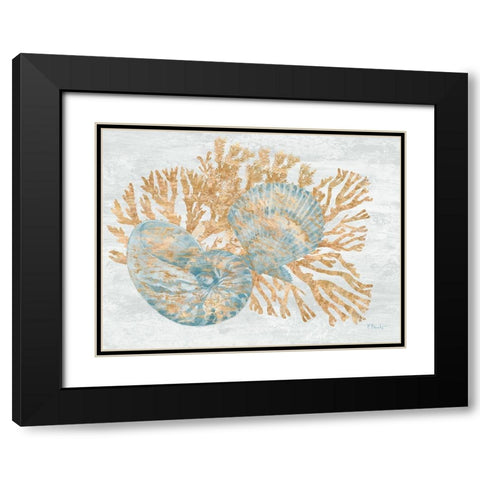 Shimmering Shells I Black Modern Wood Framed Art Print with Double Matting by Brent, Paul