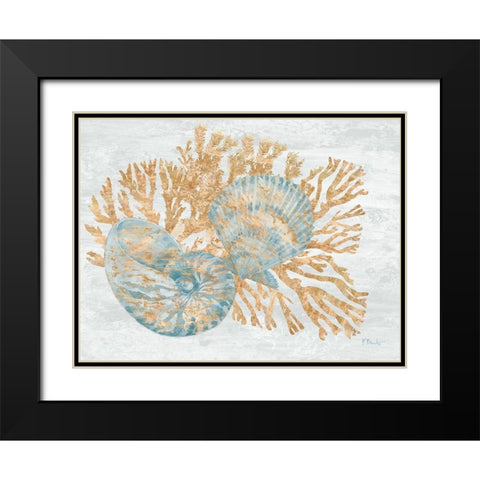 Shimmering Shells I Black Modern Wood Framed Art Print with Double Matting by Brent, Paul