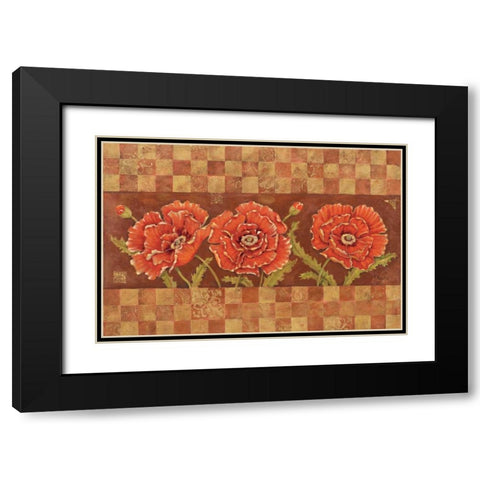 Venetian Poppies Black Modern Wood Framed Art Print with Double Matting by Brent, Paul