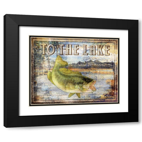 To the Lake Black Modern Wood Framed Art Print with Double Matting by Brent, Paul