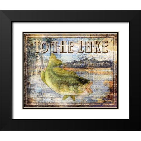 To the Lake Black Modern Wood Framed Art Print with Double Matting by Brent, Paul
