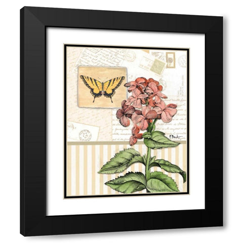 Botanical Collage I Black Modern Wood Framed Art Print with Double Matting by Brent, Paul