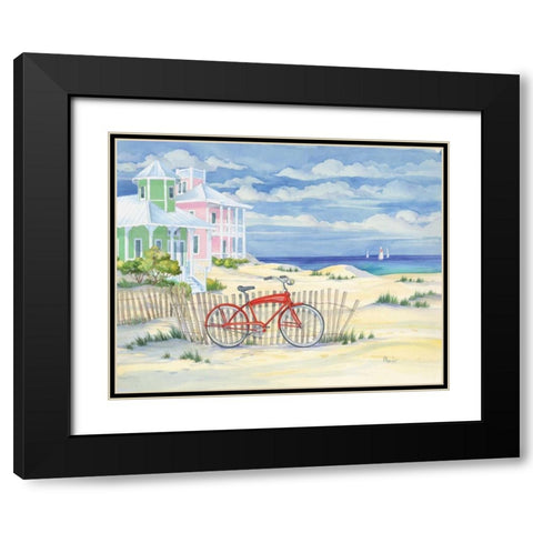 Beach Cruiser Cottage I Black Modern Wood Framed Art Print with Double Matting by Brent, Paul