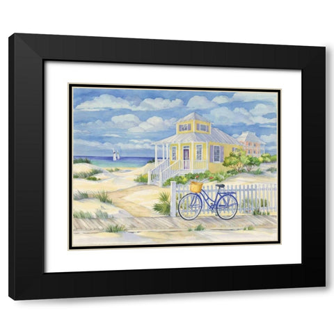 Beach Cruiser Cottage II Black Modern Wood Framed Art Print with Double Matting by Brent, Paul