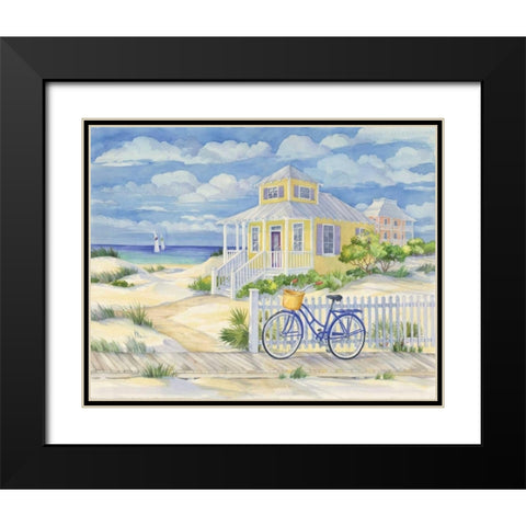 Beach Cruiser Cottage II Black Modern Wood Framed Art Print with Double Matting by Brent, Paul