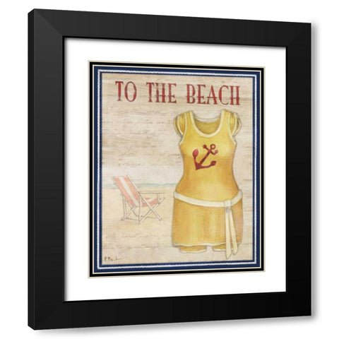 To the Beach Black Modern Wood Framed Art Print with Double Matting by Brent, Paul