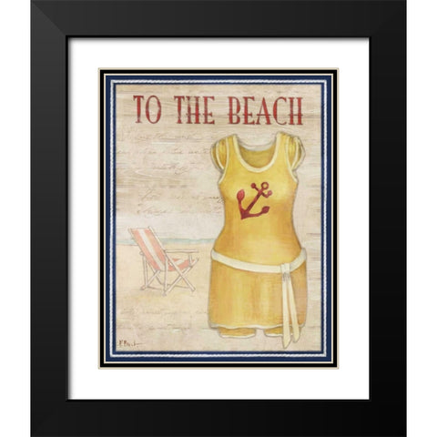 To the Beach Black Modern Wood Framed Art Print with Double Matting by Brent, Paul