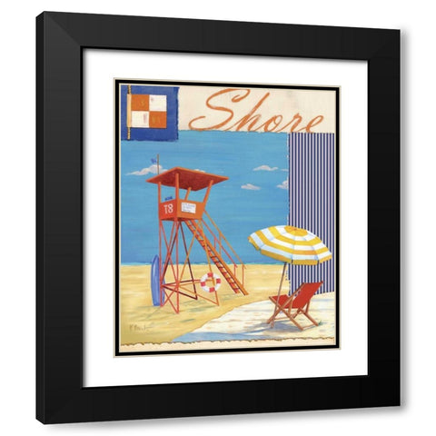 Lifeguard Collage II Black Modern Wood Framed Art Print with Double Matting by Brent, Paul