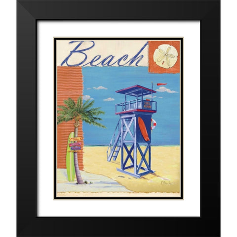 Lifeguard Collage III Black Modern Wood Framed Art Print with Double Matting by Brent, Paul