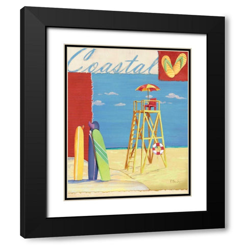 Lifeguard Collage IV Black Modern Wood Framed Art Print with Double Matting by Brent, Paul