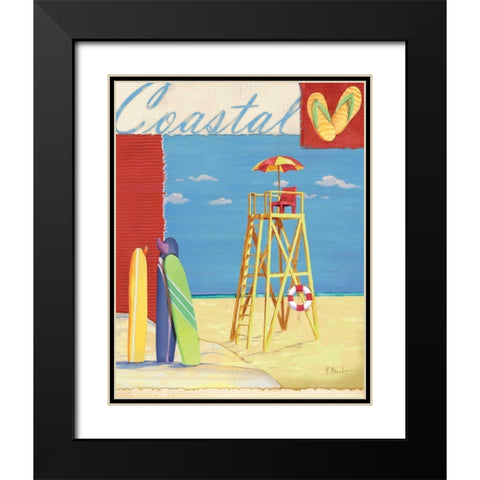 Lifeguard Collage IV Black Modern Wood Framed Art Print with Double Matting by Brent, Paul