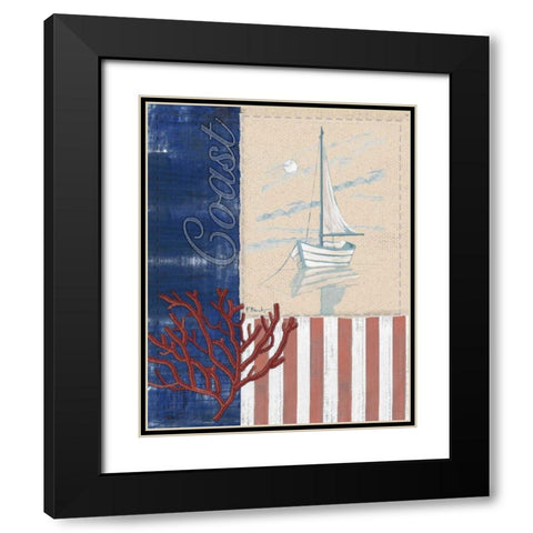 American Coastal I Black Modern Wood Framed Art Print with Double Matting by Brent, Paul