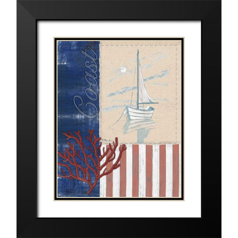 American Coastal I Black Modern Wood Framed Art Print with Double Matting by Brent, Paul