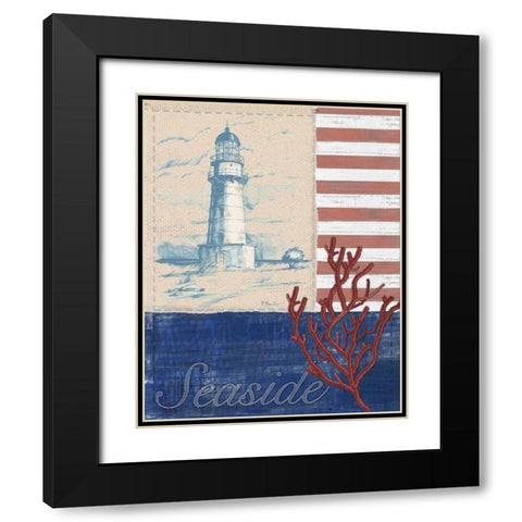 American Coastal II Black Modern Wood Framed Art Print with Double Matting by Brent, Paul