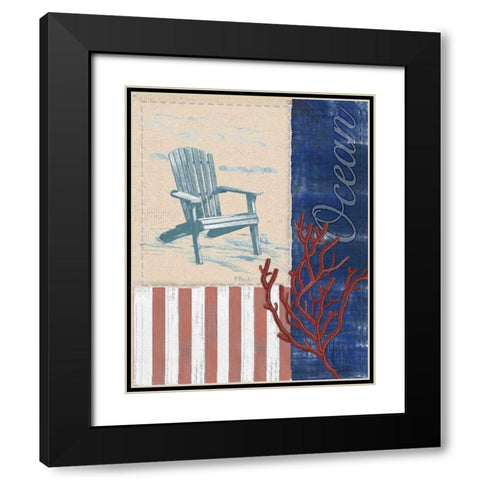 American Coastal IV Black Modern Wood Framed Art Print with Double Matting by Brent, Paul