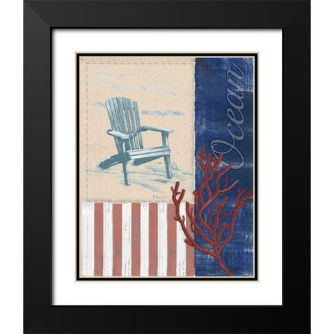American Coastal IV Black Modern Wood Framed Art Print with Double Matting by Brent, Paul