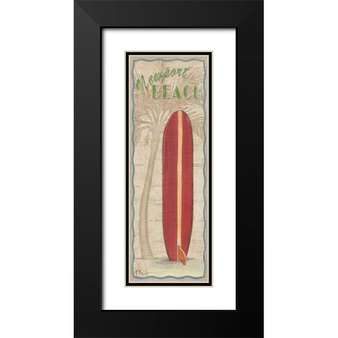 Surf Panel I Black Modern Wood Framed Art Print with Double Matting by Brent, Paul