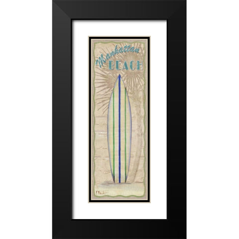 Surf Panel II Black Modern Wood Framed Art Print with Double Matting by Brent, Paul