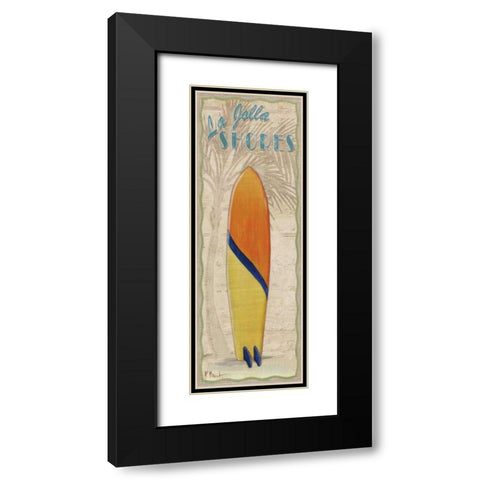 Surf Panel III Black Modern Wood Framed Art Print with Double Matting by Brent, Paul
