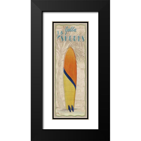 Surf Panel III Black Modern Wood Framed Art Print with Double Matting by Brent, Paul