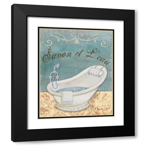 Parisian Bath II Black Modern Wood Framed Art Print with Double Matting by Brent, Paul