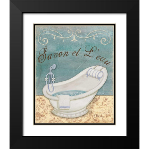 Parisian Bath II Black Modern Wood Framed Art Print with Double Matting by Brent, Paul